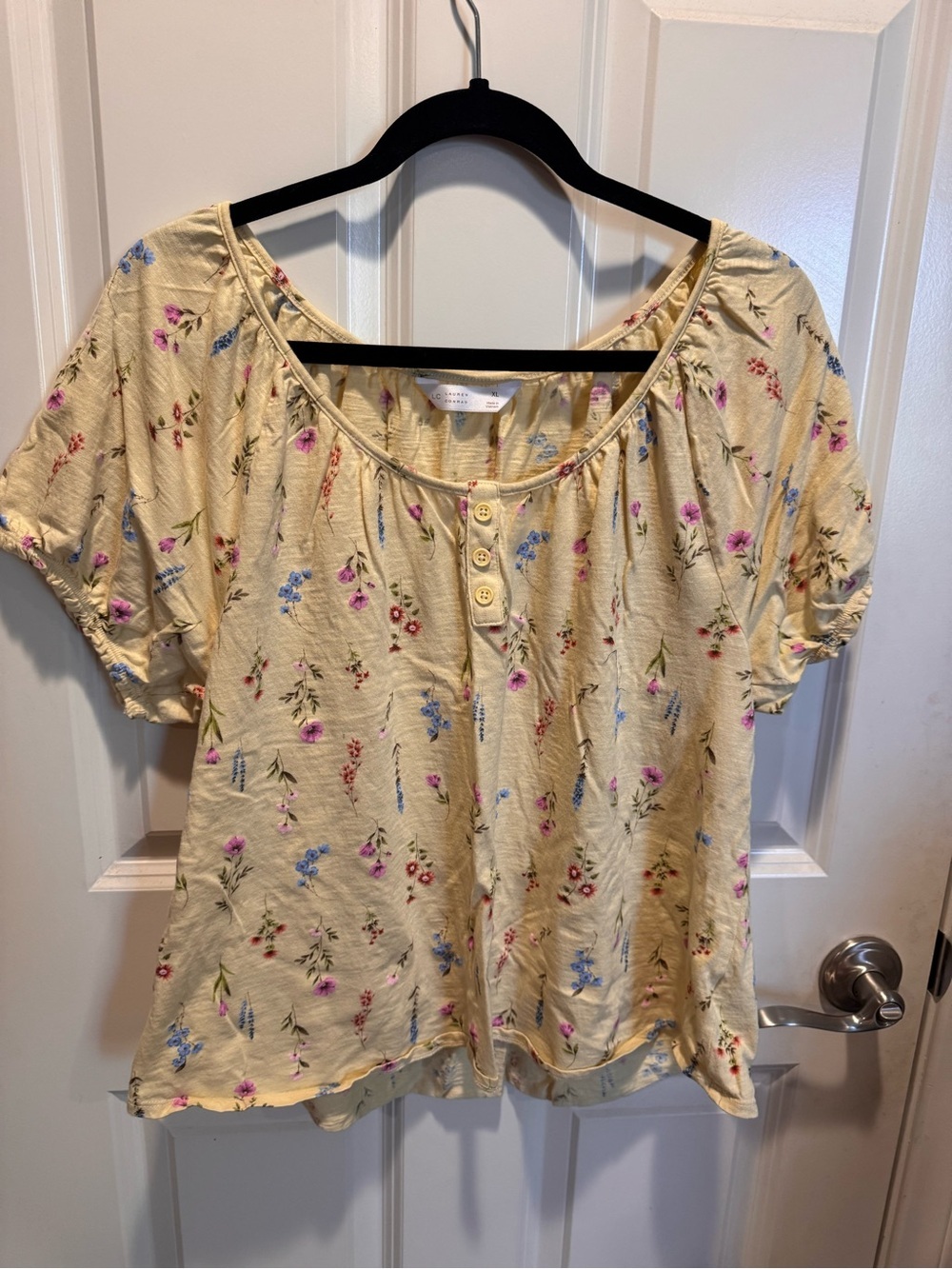 LC Lauren Conrad Dusty Pink Floral Scoop Neck and Yellow Floral Scoop Neck - Picture 5 of 7